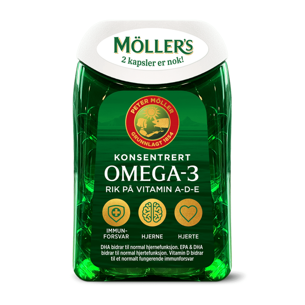 Viên uống dầu gan cá tuyết Mollers Konsentrert bổ sung Omega 3 (112 viên)