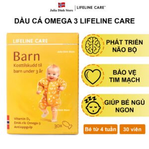 Dầu cá kim cương LIFELINE CARE BARN dành cho trẻ sơ sinh (3 vỉ x 10 viên) - nội địa Na Uy