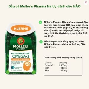 Dầu cá Mollers Pharma Hoykonsentrert Hjerne bổ sung Omega 3