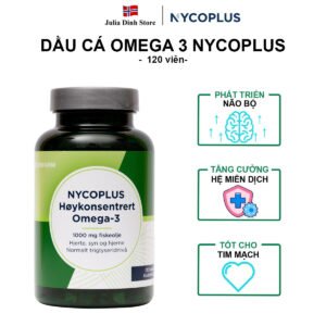 Dầu cá Nycoplus Hoykonsentrert bổ sung Omega 3 1000 mg (120 viên)