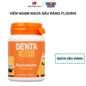 Viên ngậm ngừa sâu răng DENTA KIDS vị trái cây 0,5 mg (150 viên)