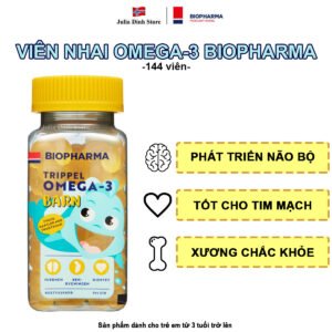 vien-nhai-dau-ca-Omega-3-biopharma-trippel-barn-cho-be-tu-tuoi-noi-dia-na-uy