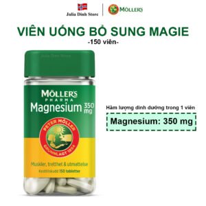 Viên uống bổ sung Magnesium Mollers nội địa Na Uy (150 viên)