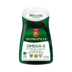 Dầu cá Omega 3 Mollers Trankapsler I-ốt và Selen (120 viên)