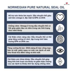 Dầu hải cẩu tinh khiết Norwegian Pure Natural Seal Oil Nauy (120 viên)