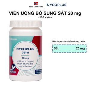 Viên uống bổ sung Sắt Jern Nycoplus 20mg (100 viên)