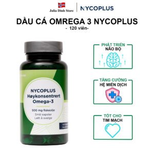 Dầu cá Nycoplus Hoykonsentrert bổ sung Omega 3 500 mg (120 viên)