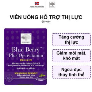 Viên uống Blue Berry Plus Ojenvitamin bổ sung dưỡng chất cho mắt, hỗ trợ cải thiện thị lực (60 viên)