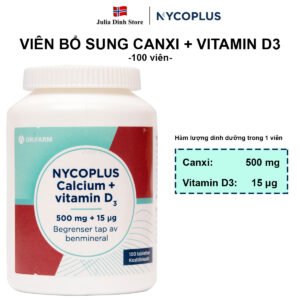 Viên uống bổ sung Canxi & Vitamin D3 NYCOPLUS (100 viên)